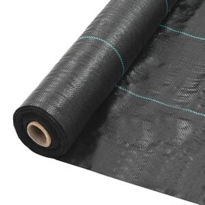 vidaXL Ogr&auml;smatta PP 2x50 m svart