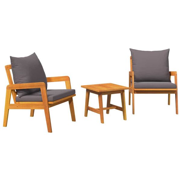 vidaXL Bistroset Brun 45 x 45 x 38cm Massivt akaciaträ