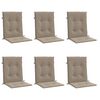 vidaXL Stolsdynor 6 st taupe 100x50x3 cm oxfordtyg