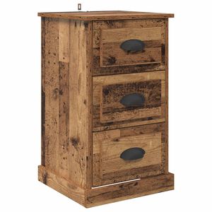 vidaXL Nattduksbord Gammalt tr&auml; 39 x 39 x 67,5 cm Konstruerat tr&auml;