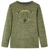 vidaXL T-shirt med l&aring;nga &auml;rmar f&ouml;r barn khaki melange 104