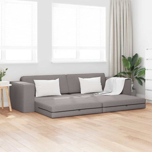 vidaXL Soffsäng Taupe 245 x 78 x 77 cm Sammet