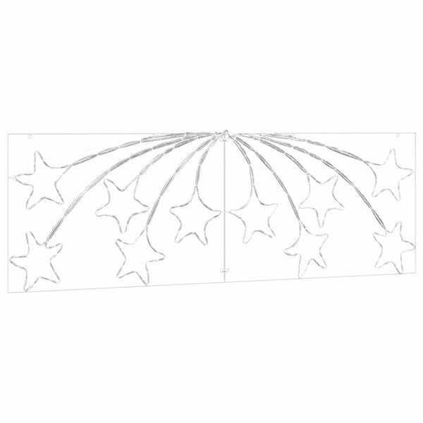 vidaXL Julstjärna med 432 LED-lampor Flerfärgsdesign 180 x 57 cm PVC