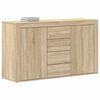 vidaXL Sideboard med l&aring;da Sonoma-ek 120 x 36 x 69 cm Konstruerat tr&auml;