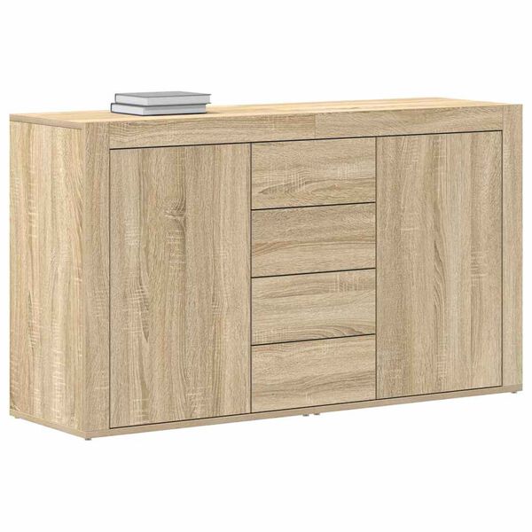 vidaXL Sideboard med l&aring;da Sonoma-ek 120 x 36 x 69 cm Konstruerat tr&auml;
