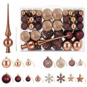 vidaXL Julbollset 111 st Champagne och brun 6 cm Polystyren