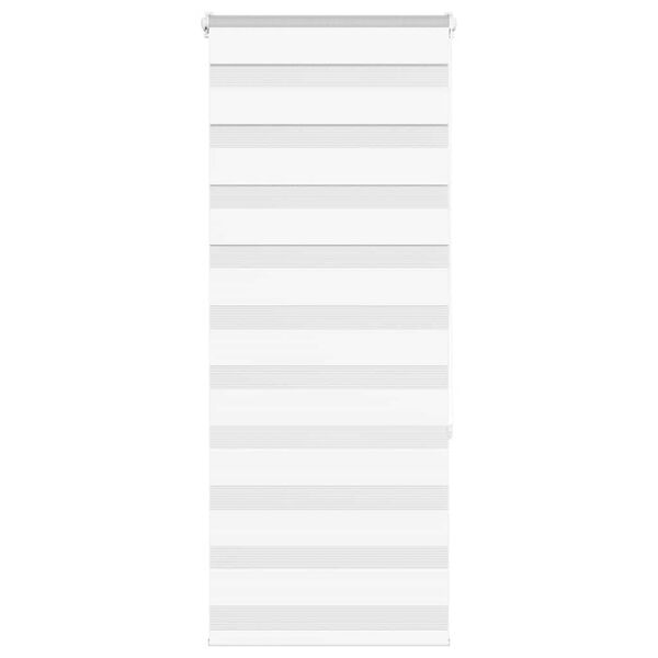 vidaXL Rullgardin zebra vit 60x150 cm tyg bredd 55,9 cm polyester