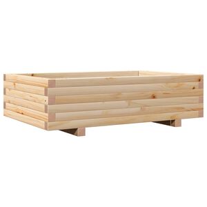 vidaXL Odlingsl&aring;da 90x60x26,5 cm massivt furutr&auml;