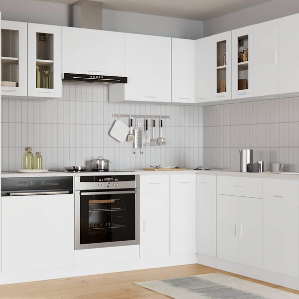 vidaXL V&auml;ggsk&aring;p med glasd&ouml;rrar &ldquo;Lyon&rdquo; vit 60x31x60 cm konstruerat tr&auml;