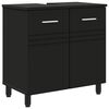 vidaXL Badrums vaskenhet Svart 60 x 35 x 60 cm Konstruerat tr&auml;