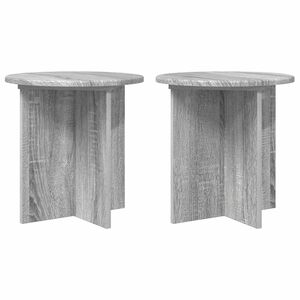 vidaXL V&auml;xtst&auml;ll 2 pcs Gr&aring; sonoma-ek 40 x 40 x 40 cm Konstruerat tr&auml;