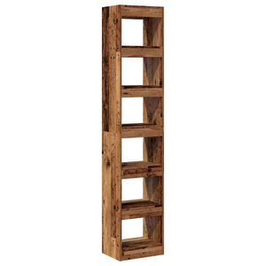 vidaXL Bokhylla/rumsavdelare gammalt tr&auml; 40x30x198 cm