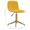 vidaXL Snurrbara matstolar 4 st senapsgul sammet