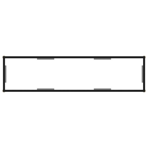 vidaXL Konsolbord transparent 140x35x75 cm h&auml;rdat glas