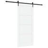 vidaXL Skjutd&ouml;rr ORKDAL 93 x 211 cm Konstruerat tr&auml; Vit och svart