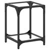 vidaXL Soffbord med transparent glasskiva 30x30x40 cm st&aring;l