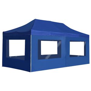 vidaXL Hopf&auml;llbart partyt&auml;lt med v&auml;ggar aluminium 6x3 m bl&aring;