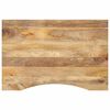 vidaXL Skrivbordsskiva med b&aring;ge 100x60x2,5 cm massivt grovt mangotr&auml;
