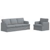 vidaXL Soffa 2 pcs Ljusgr&aring; 144 x 80 x 85 cm tyg