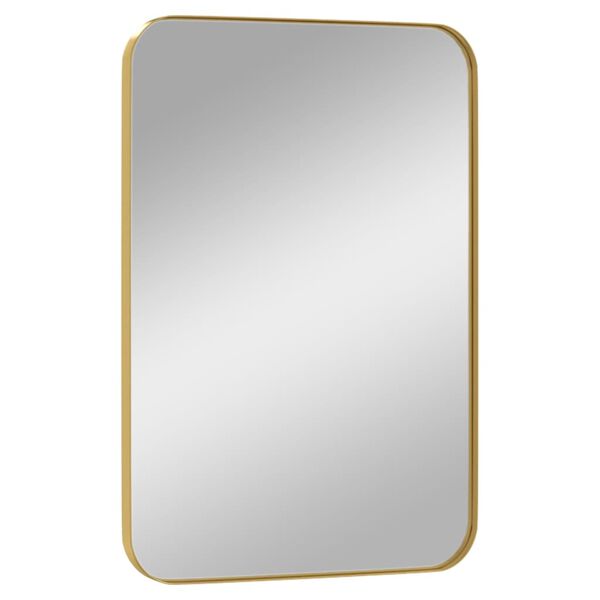 vidaXL V&auml;ggmonterad spegel guld 40x60 cm rektangul&auml;r