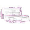 vidaXL Säng med bokhylla utan madrass vaxbrun 75x190 cm massiv furu