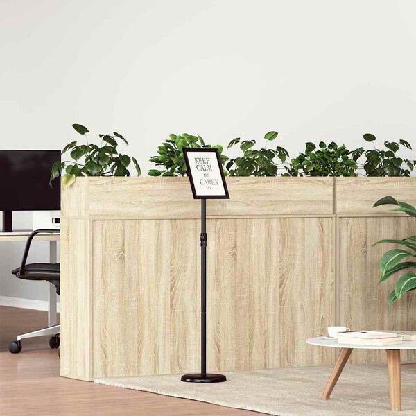 vidaXL M&auml;ssmontrar Svart 25 x 25 x 125 cm Aluminium