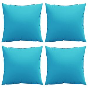 vidaXL Spridda Kuddar Enf&auml;rgad 4 pcs Turkos 50 x 50 cm Polyester Tyg