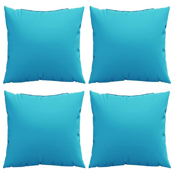 vidaXL Spridda Kuddar Enf&auml;rgad 4 pcs Turkos 50 x 50 cm Polyester Tyg