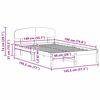 vidaXL Sängram med huvudgavel Vit 140 x 190 cm Massiv furu