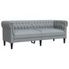 vidaXL Soffa Ljusgr&aring; 201,5 x 74,5 x 74,5 cm Polyester