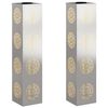 vidaXL Solar LED Stig Ljus 2 pcs Silver Rostfritt st&aring;l