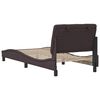 vidaXL Bed Frame without Mattress Dark Brown 90x200 cm Fabric
