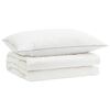 vidaXL 90% G&aring;sdun T&auml;cke Set FULDA 2 st 140 x 200 cm Sommar 100 GSM Vit