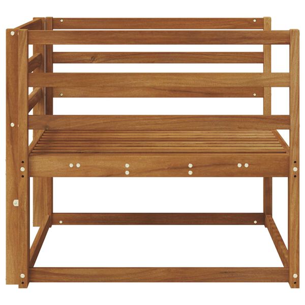 vidaXL Utomhus Mellansoffa Massivt Akaciatr&auml; Naturf&auml;rg