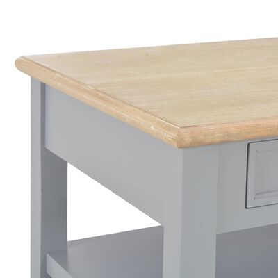 vidaXL Soffbord grå 100x50x41,5 cm massivt kejsarträ