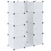 vidaXL Modul&auml;r garderob 9 fack 109x36,5x143 cm vit