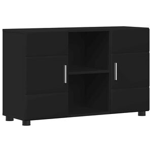 vidaXL Sideboard med hylla Svart 88,5 x 30,5 x 55,5 cm Konstruerat tr&auml;