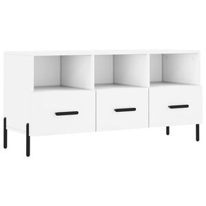 vidaXL Tv-b&auml;nk vit 102x36x50 cm konstruerat tr&auml;