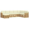 vidaXL Utomhussoffset 8 pcs Vit och gr&auml;dde 306 x 187,5 x 73 cm