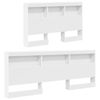 vidaXL F&ouml;rvaringshuvudgavel med hylla Vit 207,5 x 137,5 x 76,5 cm