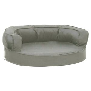 vidaXL Ergonomisk hundmadrass 60x42 cm linnelook gr&aring;