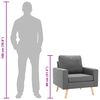 vidaXL Fåtölj ljusgrå tyg