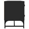 vidaXL Tv-b&auml;nk med glasd&ouml;rrar svart 102x37x50 cm