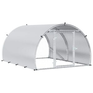 vidaXL H&ouml;nsg&aring;rd Silver 200 x 150 x 100 cm Galvaniserat st&aring;l