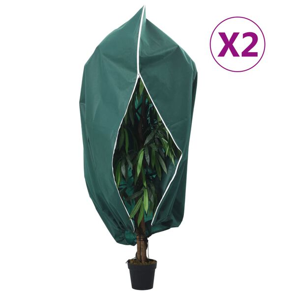 vidaXL Fiberdukar med blixtl&aring;s 2 st 70 g/m&sup2; 3,93x3 m