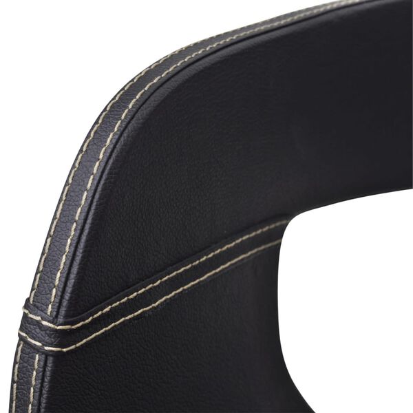 vidaXL Matstolar 4 st svart b&ouml;jtr&auml; och konstl&auml;der