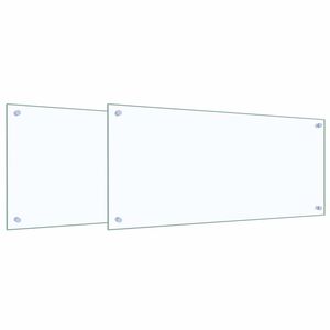 vidaXL K&ouml;ksskydd 2 st Transparent 90 x 40 cm h&auml;rdat glas