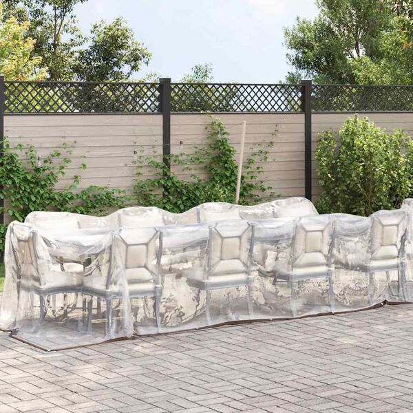 vidaXL Klar presenning med &ouml;ljetter 4x5 m polyeten