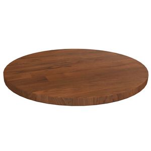 vidaXL Rund bordsskiva m&ouml;rkbrun &Oslash;30x1,5 cm behandlad massiv ek