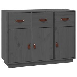 vidaXL Byr&aring; gr&aring; 100x40x75 cm massiv furu